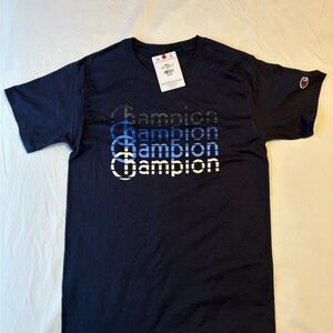 Champion Men's Dark Blue Graphic Tee